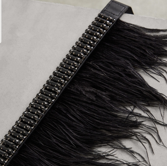 BCBGMaxAzria Ostrich Feather Belt - Picture 2 of 8